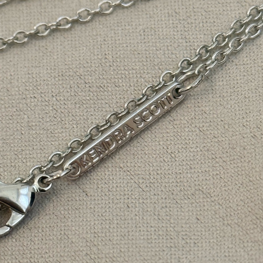Kendra Scott Elisa platinum drusy Necklace - Picture 7 of 10